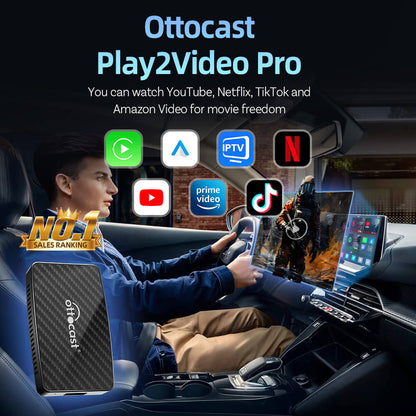 🌸🌸Spring Sale🌿🌿Play2Video Pro Wireless CarPlay/ Android Auto All-in-one Adapter